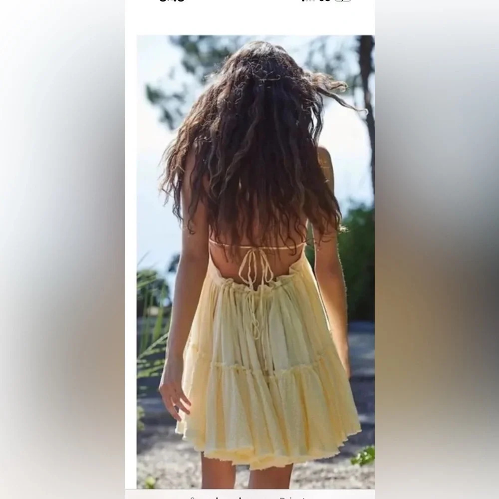 NWOT FREE PEOPLE Robe courte 100 Degree Sz : L - Picture 4 of 12